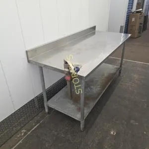6' x 30" S/S Work Table w/ Can Opener & Backsplash