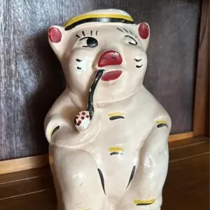 Ceramic pig with sailors hat piggy bank