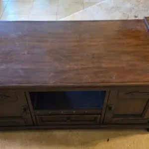 Dark Wood Storage Chest Console