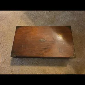 Wooden Writing Slope Box with Velvet Lining