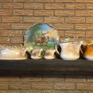 Stag Collection: Ceramic Pitchers, Bowl, Plate
