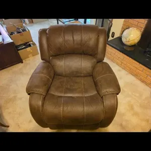 Brown Faux Leather Recliner Chair