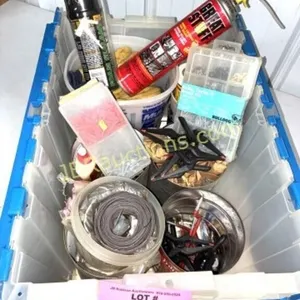 NICE TOTE WITH HARDWARE - NAIL ASST, CLAMPS, ETC