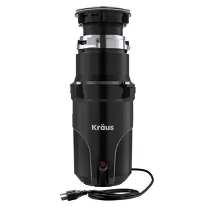 Kraus WasteGuard 13 HP Garbage Disposal Black