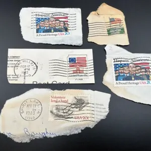 Mixed Vintage Stamp Cutouts (Lot of 6)