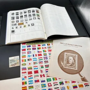 Stamp Collecting Books & Flag Sheets (Lot of 5)