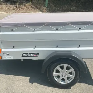 2026 Variant 205 S1 Tilt Bed 4 X 6 Ft Galvanized Utility Trailer w. Extended Solid Sides + Tarp~New!
