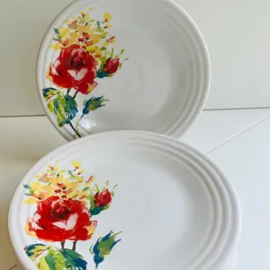 Fiesta Floral Bouquet Accent Plates Set of 6