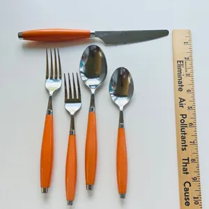 Fiesta Orange Handle Flatware Set
