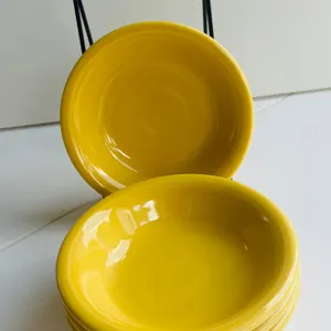 Set of 4 Vintage Fiesta Ware Yellow Bowls