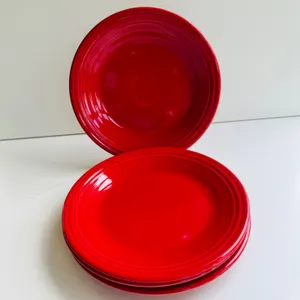 Fiesta Scarlet Red Dinner Plates, Set of 4