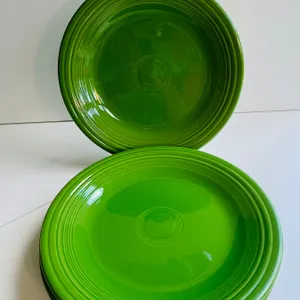 Vintage Fiesta Ware Green Dinner Plates, Set of 4
