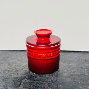 Le Creuset Cherry Red Butter Crock and Mini Cocotte