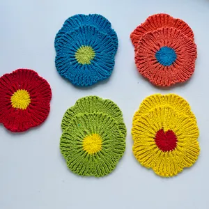 9 Handmade Crochet Flower Coasters