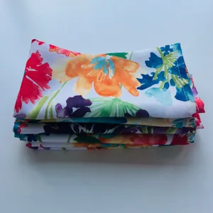 Set of Six Floral Fiestawear Print Cloth Napkins