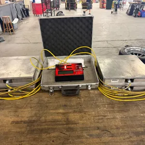 (4) MK Technologies Computerscales DXI Vehicle Scale Pads With Indicator, Cables, and Road Case