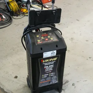 Viking 250 Amp Wheeled Battery Charger, Engine Starter, Alternator Tester, 6/12 Volt