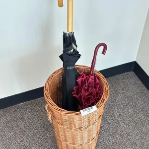 UMBRELLAS AND WICKER BASKET