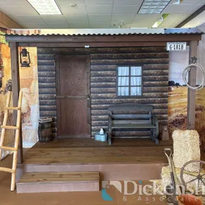 RUSTIC LOG CABIN PHOTOGRAPHY BACKDROP