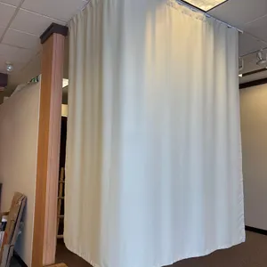 FIVE DIVIDER CURTAINS WITH BENDABLE CEILING TRACK