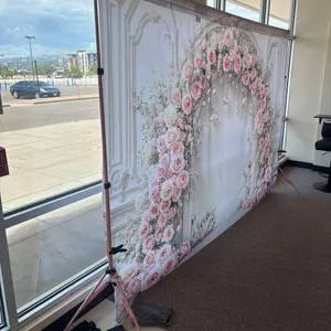 PINK ADJUSTABLE BACKDROP STANDS/FRAMING ONLY
