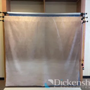 PINK, BLUE, AND GREY BACKDROPS ON MOUNTED ROLLERS