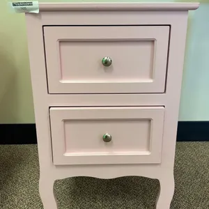 SMALL PINK SIDE TABLE WITH DRAWERS