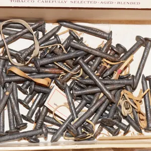 Box of Misc. Vintage Railroad Date Nails