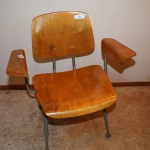 Bent Plywood Chair with Floor Lamp