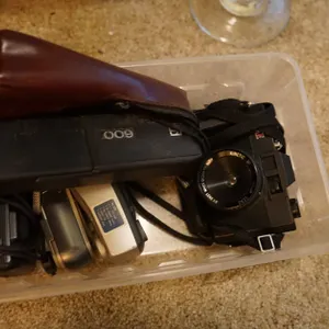 Box of Misc. Vintage Cameras