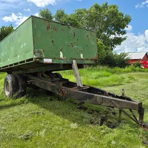 Hydraulic Dump Farm Trailer w/ Green Steel Box
 UNRESERVED