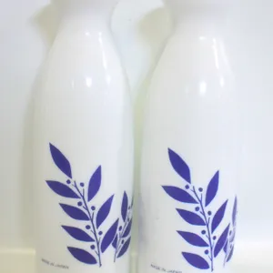 2 VINTAGE JAPANESE BOTTLE VASES