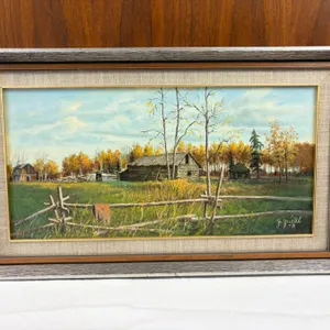 "Farm Near Redwater" Oil Painting by Fred Friedl