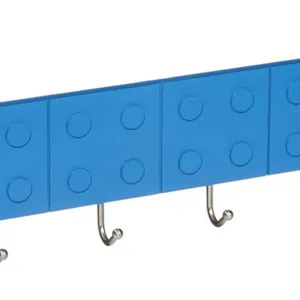 Richelieu Children's Hook Rack - Blue - 4 Hooks - 16 1/4-in W x 5 15/32-in H