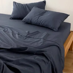 COMFY Bamboo World Queen Sheet Set, Navy Blue