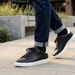 ALDO Men's Black Leather Sneaker Size 11