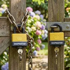 2 Pack Shopmaster 1.5 Inch Weather Resistant Padlock