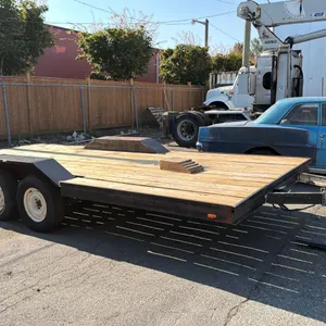 FLAT DECK TRAILER, NO REGISTRATION, MUST TOW, 17' 6" X 7' 9", 21' 6" TOTAL LENGTH WITH 2" BALL HITCH
