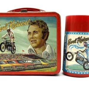 Vintage 1974 Evel Knievel Aladdin Metal Lunchbox