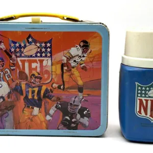 Vintage 1978 NFL Thermos Metal Lunchbox with