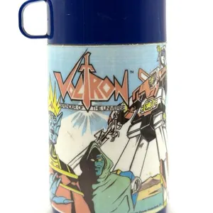 Vintage Voltron Aladdin Plastic Thermos Bottle