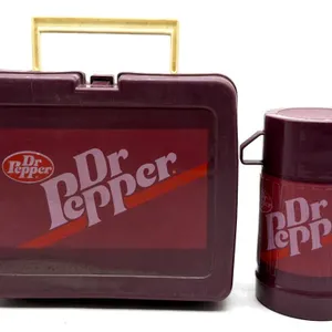 Vintage Dr. Pepper Plastic Lunchbox with Plastic