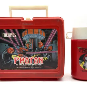 Vintage 1987 Photon Thermos Plastic Lunchbox with