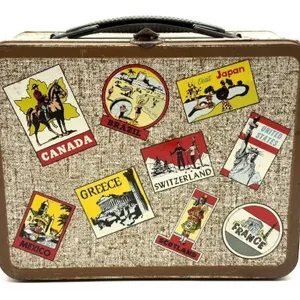 Vintage Ohio Art World Travel Metal Lunchbox