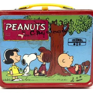 Vintage Peanuts Thermos Metal Lunchbox