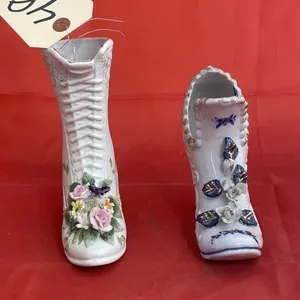 Lefton Porcelain Bud Vase Boot & Shoe