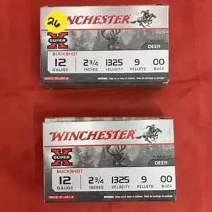 2 Boxes - Winchester Super X Buckshot 12 Ga