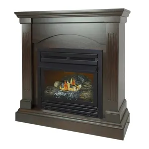 Pleasant Hearth 36 Tobacco Fireplace Mantel