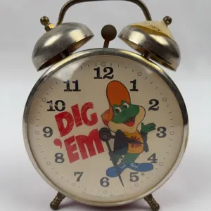 Vintage Dig 'Em Frog Kellogg’s Wind-Up Alarm Clock (1979)