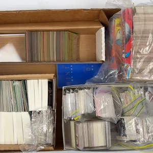 Large Sports Trading Card Collection Lot – Hockey, Baseball & Mixed Cards with Storage Boxes